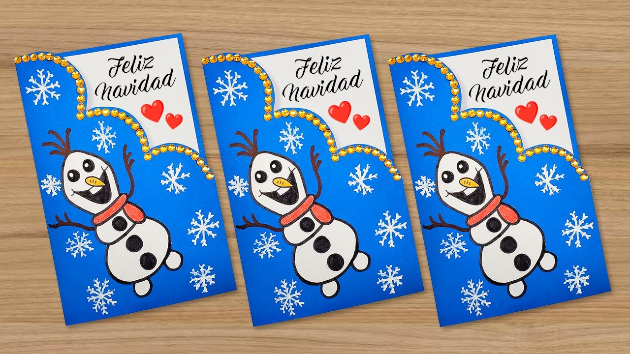 ⭐DIY Tarjeta Navideña ⭐ Hermosa tarjeta hecha muy fácil🥳 Christmas Day Card