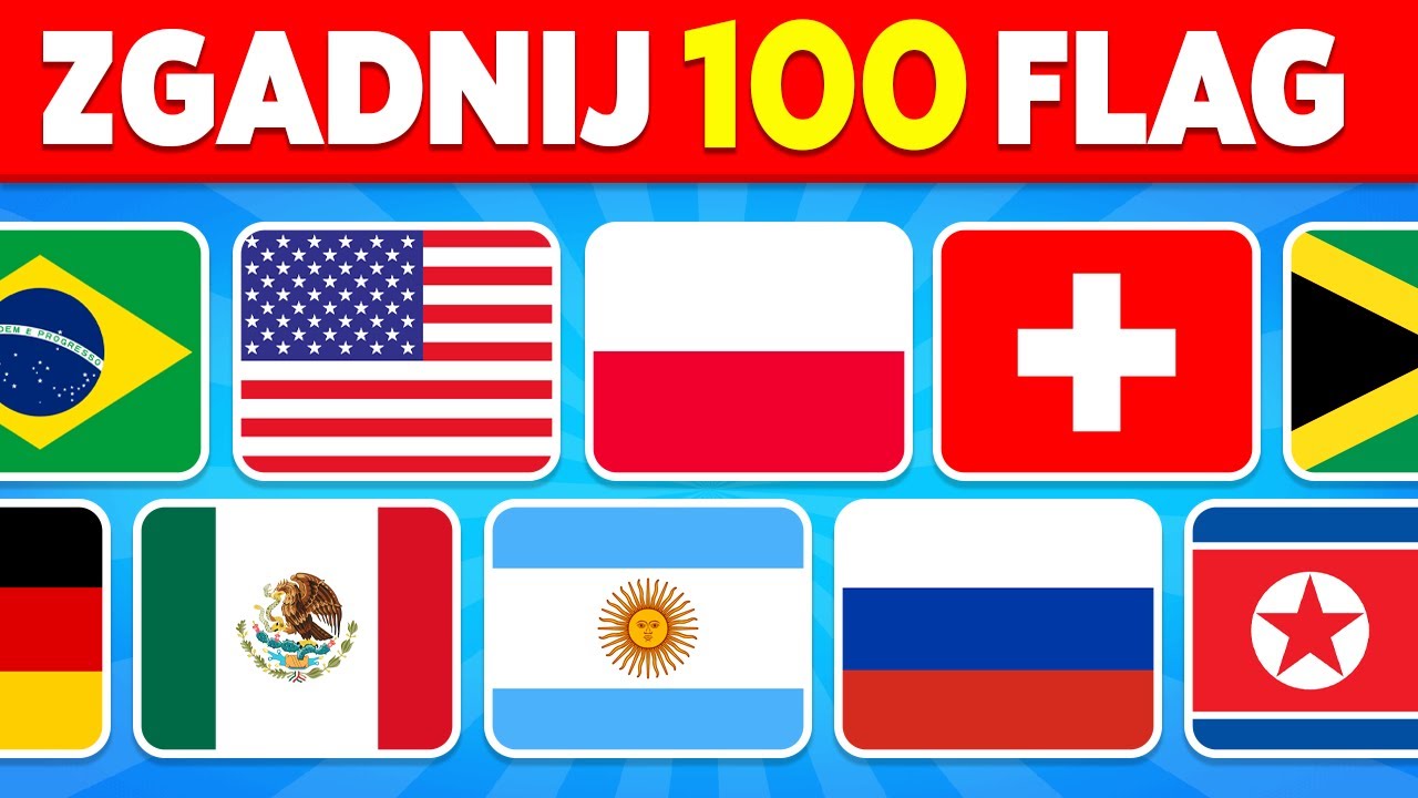 🚩 Zgadnij Kraj Po Fladze 🌎🤔⏰ | Czy Potrafisz Zgadnąć 100 Flag?