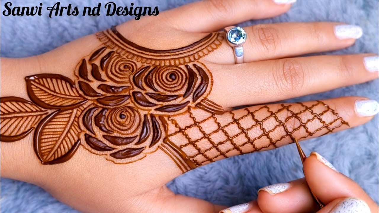 Latest bold Dubai mehndi design||Dubai mehndi design back hand short||Mehndi ka design 
