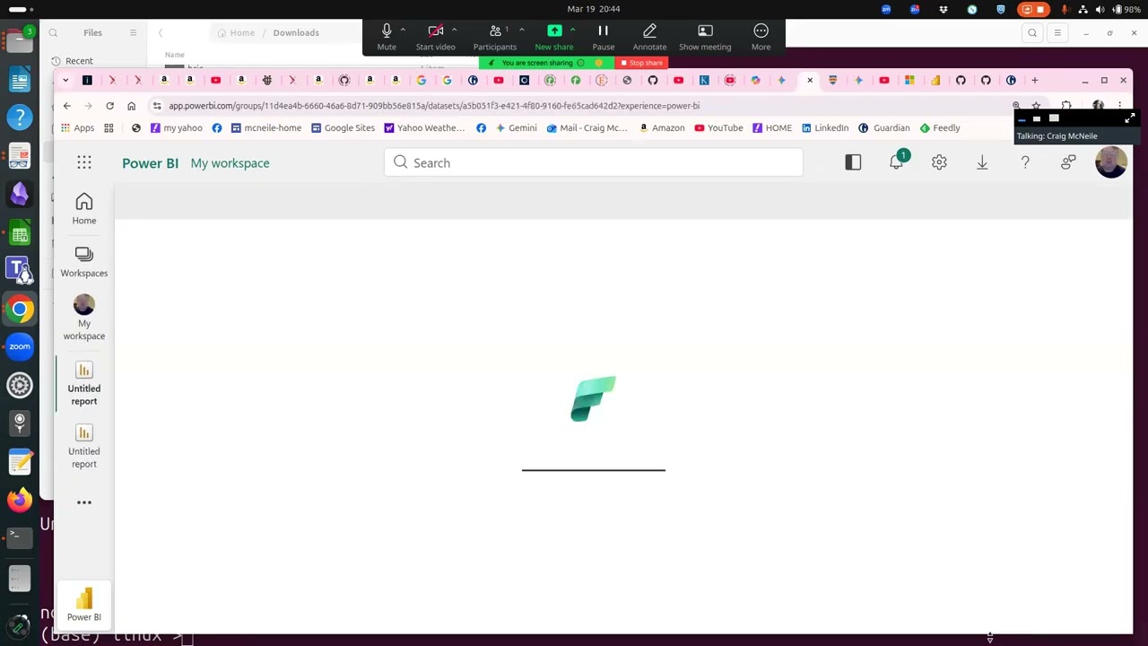 Very basic example of loading a csv file into the web App of Power BI