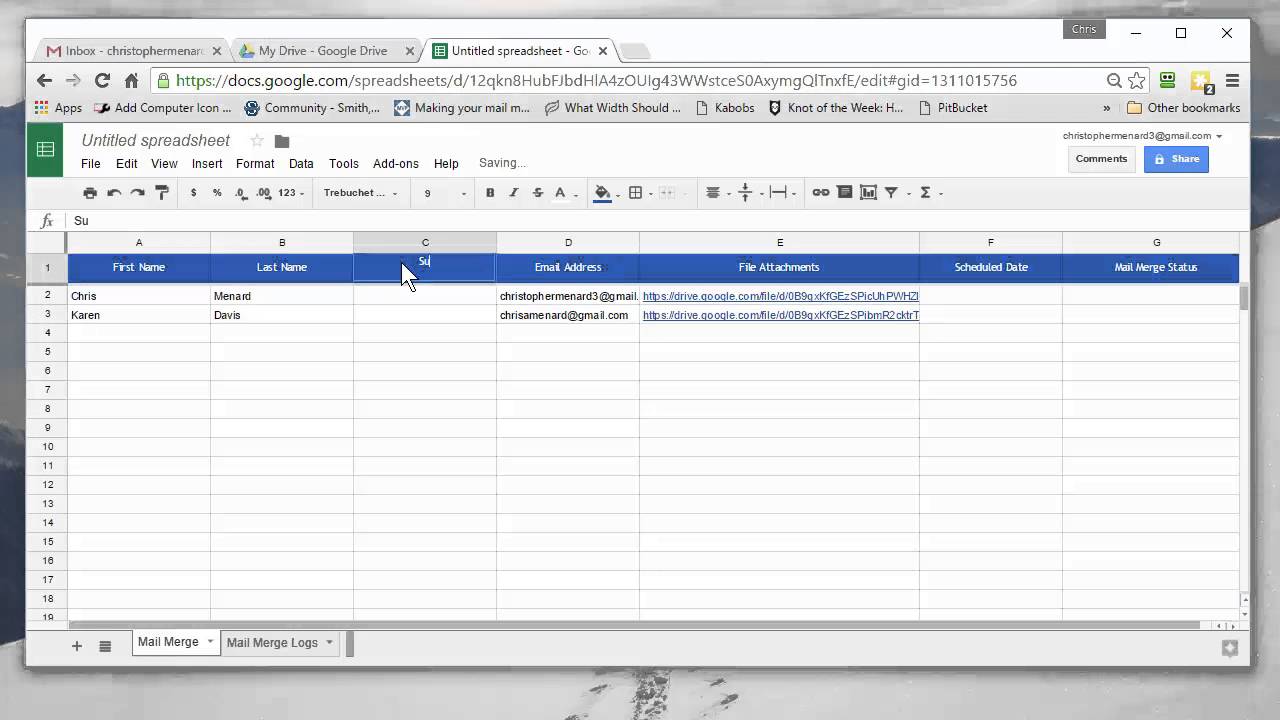 Mail Merge for Gmail - Different attachments for each recipients by Chris Menard