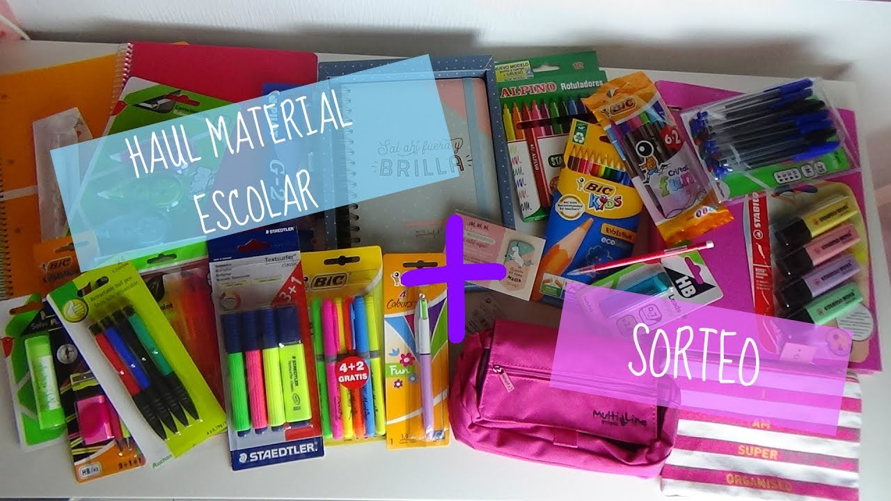 HAUL DE MATERIAL ESCOLAR PARA LA VUELTA A CLASE + SORTEO!!(CERRADO)