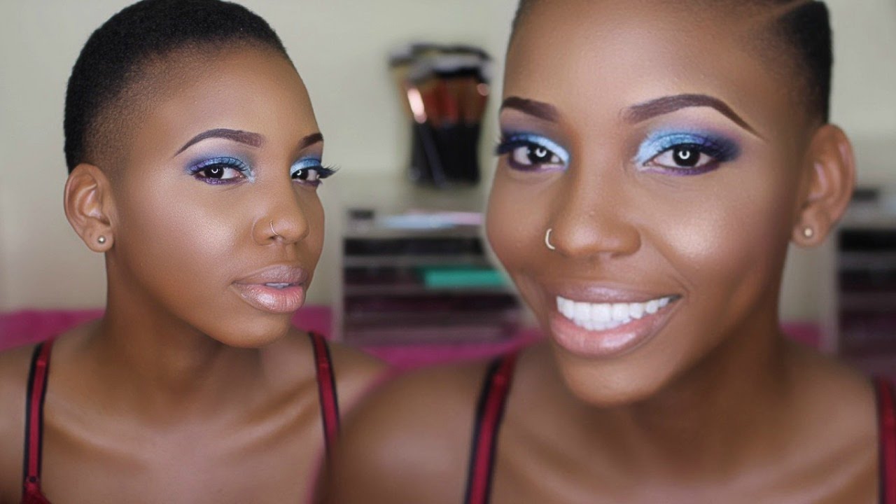 Smoky Blues TEK IT TO DEM Christmas makeup | Day 1 of 31