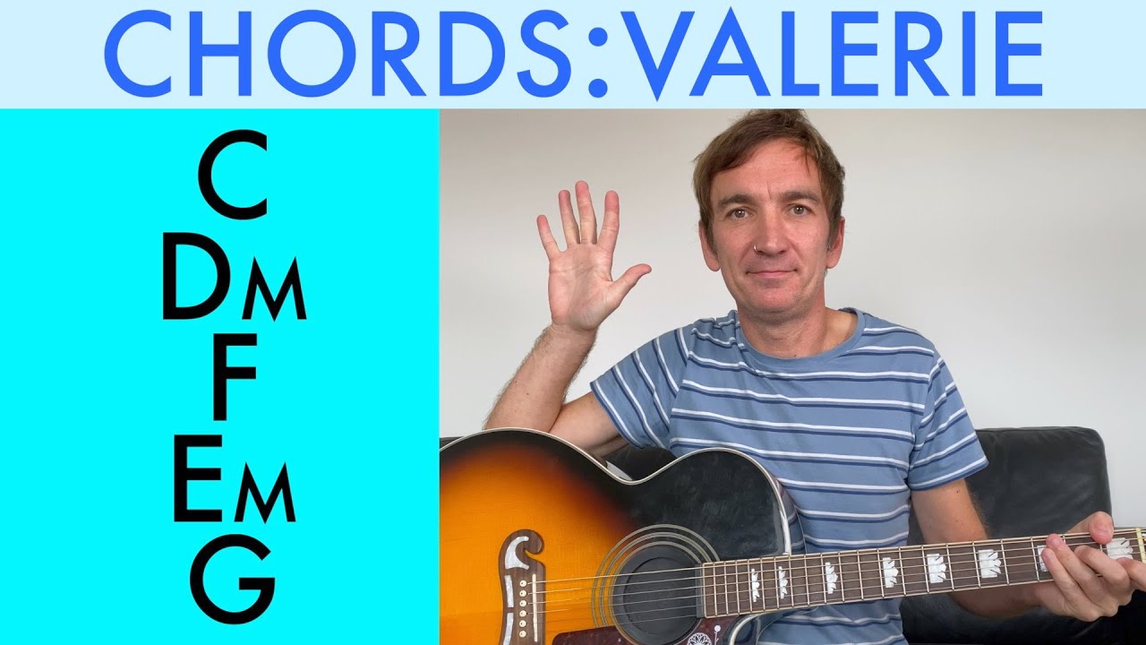 Easy Guitar Songs - Five Chords -  Valerie by Amy Winehouse