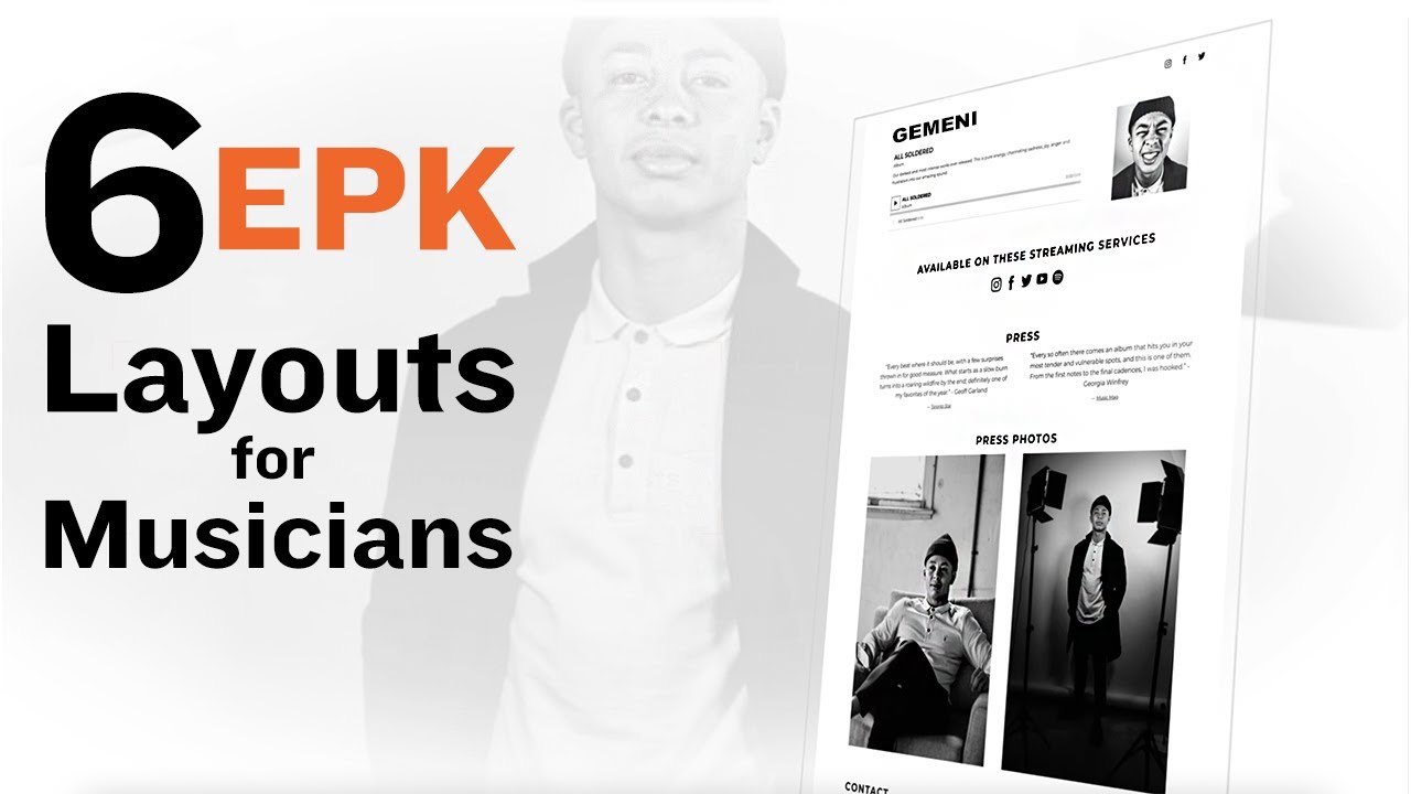 6 EPK Layouts for Musicians