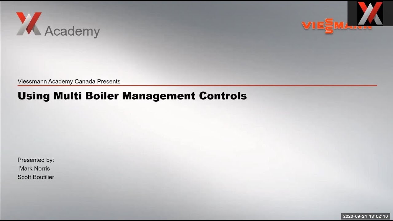 Mutli Boiler Controls Webinar - September 27th 2020
