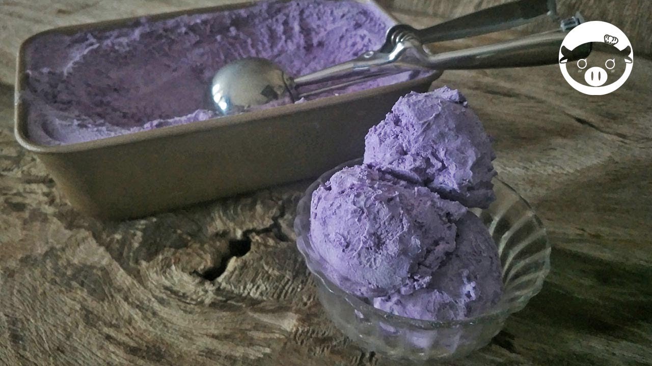 4 INGREDIENT UBE ICE CREAM | Homemade Ube Ice Cream using Ube Halaya And All Purpose Cream