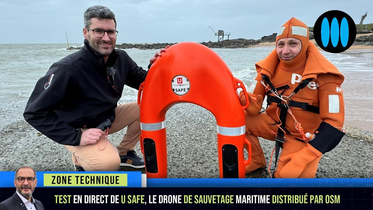 TEST en direct de U Safe, Drone de Sécurité Maritime distribué par Ouest Sécurité Marine