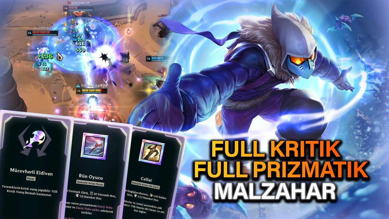 Full Prizmatik Eşya %100 Kritik Malzahar ┃LOL ARENA MODU