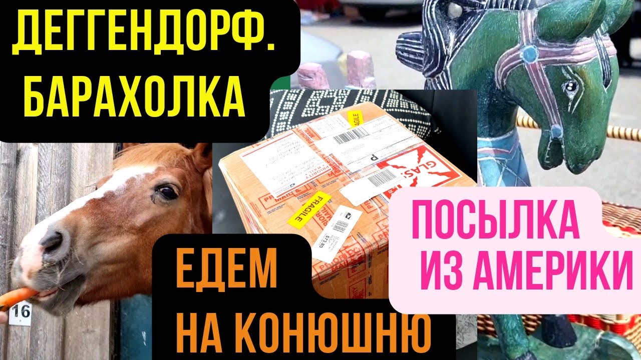 Барахолка Днепра в Германии. flohmarkt в Деггендорфе. Посылка из Америки. Едем на конюшню