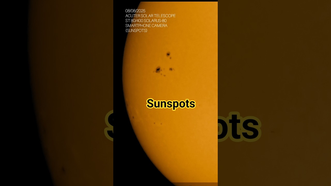 Sun 08/08/2025 Acuter Solar Telescope SOLARUS-80 
