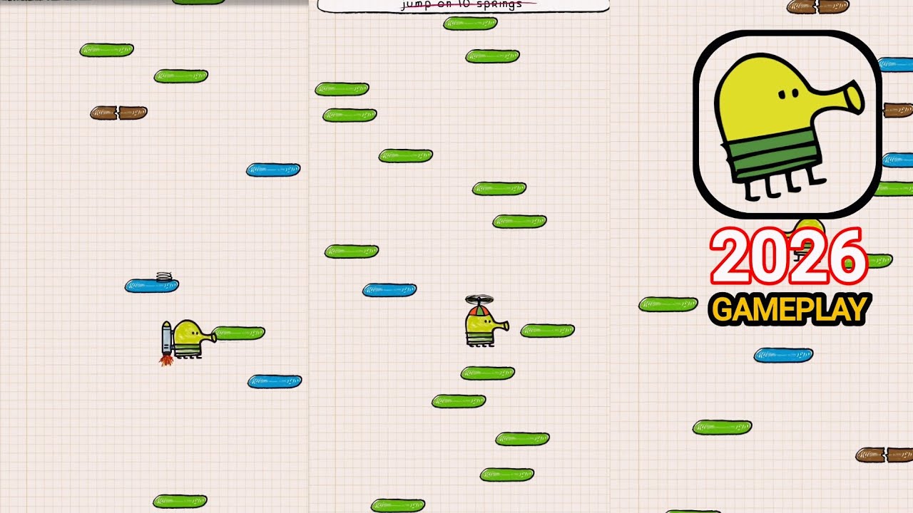 Doodle Jump - Mini Quick Gameplay 2026 [NOSTALGIA] #classicgame #oldmobilegame