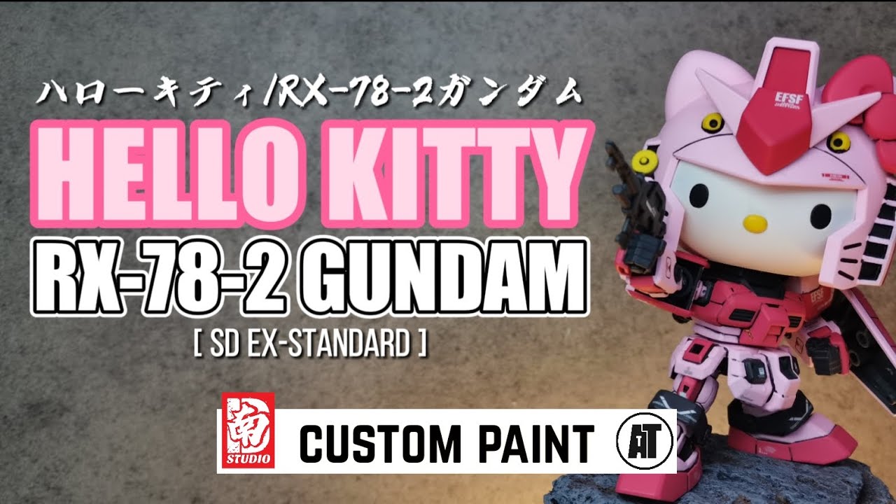【GUNPLA CUSTOM PAINT】SD EX-STANDARD HELLO KITTY / RX-78-2 GUNDAM | ハローキティ / RX-78-2 ガンダム