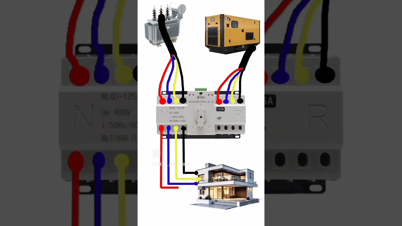 Three phase automatic changeover connection