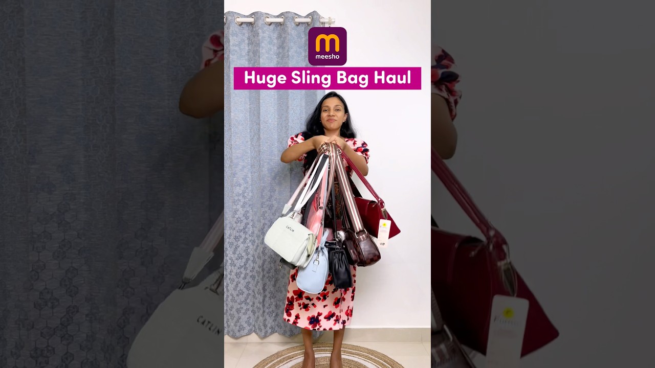😳 Meesho sling bag haul 😍 Sling bag haul #slingbag #baghaul #meesho #shorts