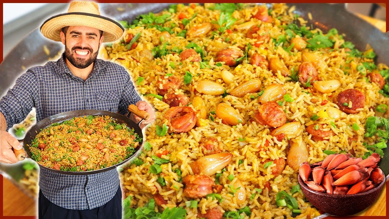 O MELHOR ARROZ COM PINHÃO E LINGUIÇA I Receitas de Pai