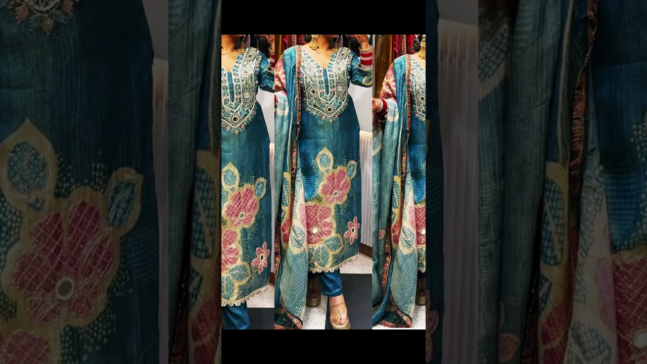 💫 Fancy Designer Digital Print Suit Set | Elegant Party Wear Look ✨#shorts #viral #youtubeshorts