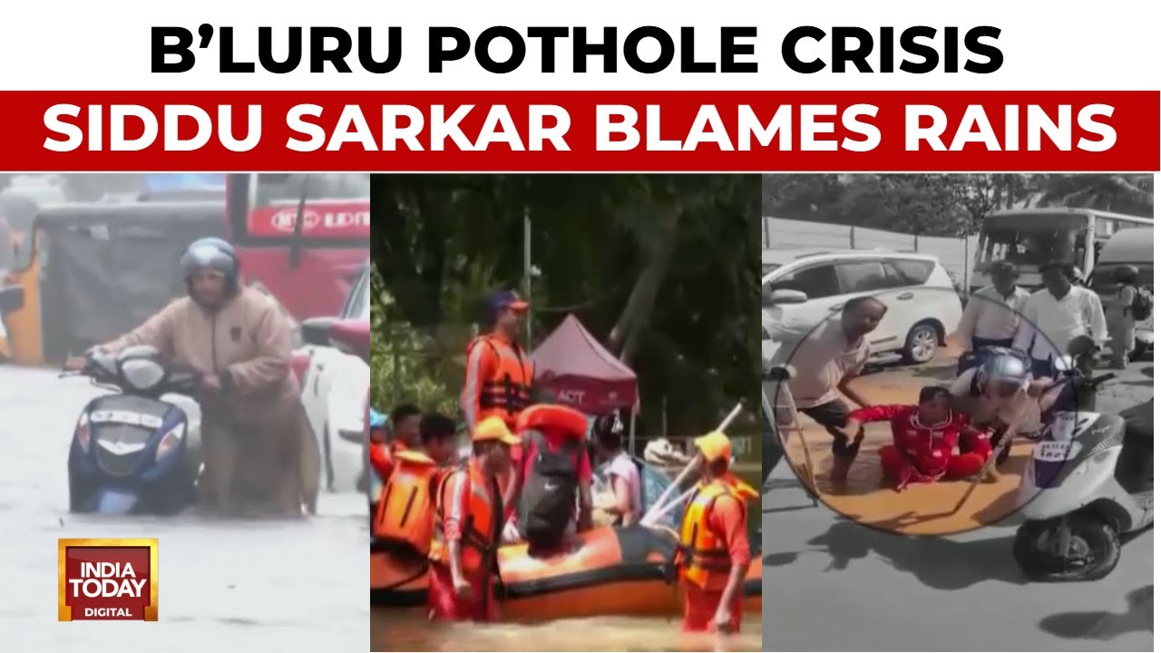Bengaluru Pothole Crisis Resurfaces, Siddaramaiah Sarkar Pins The Blame On Rains | India Today