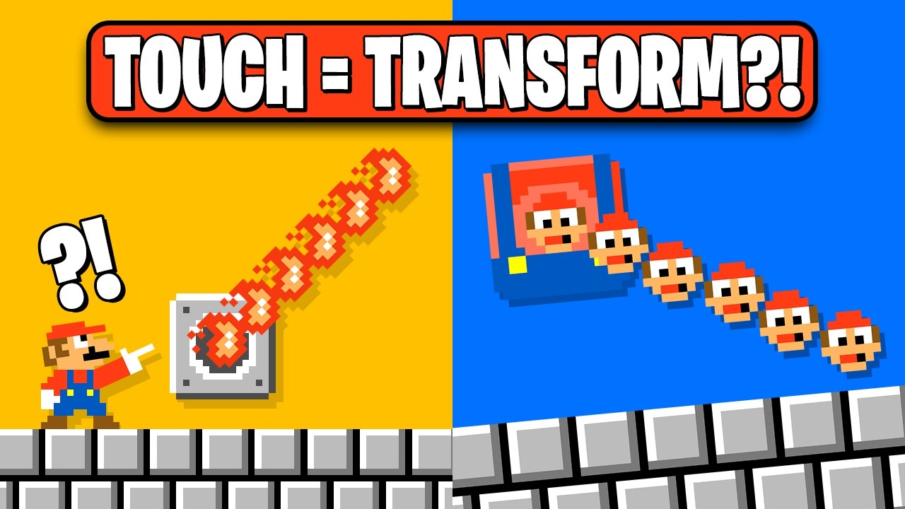 Mario, but he becomes what he touches?! - BTG Reacts to Funny Mario Videos