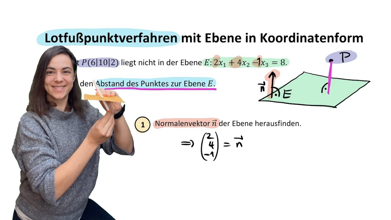 Lotfußpunktverfahren | Abstand Punkt - Ebene | mit E in Koordinatenform