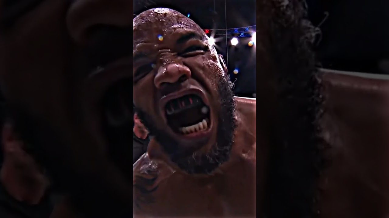 Yoel Romero barking aggressively after big win in Bellator