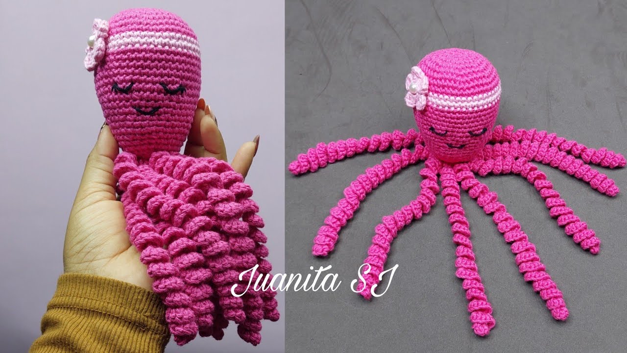 PULPO A CROCHET PASO  A PASO 🐙 Cómo tejer
