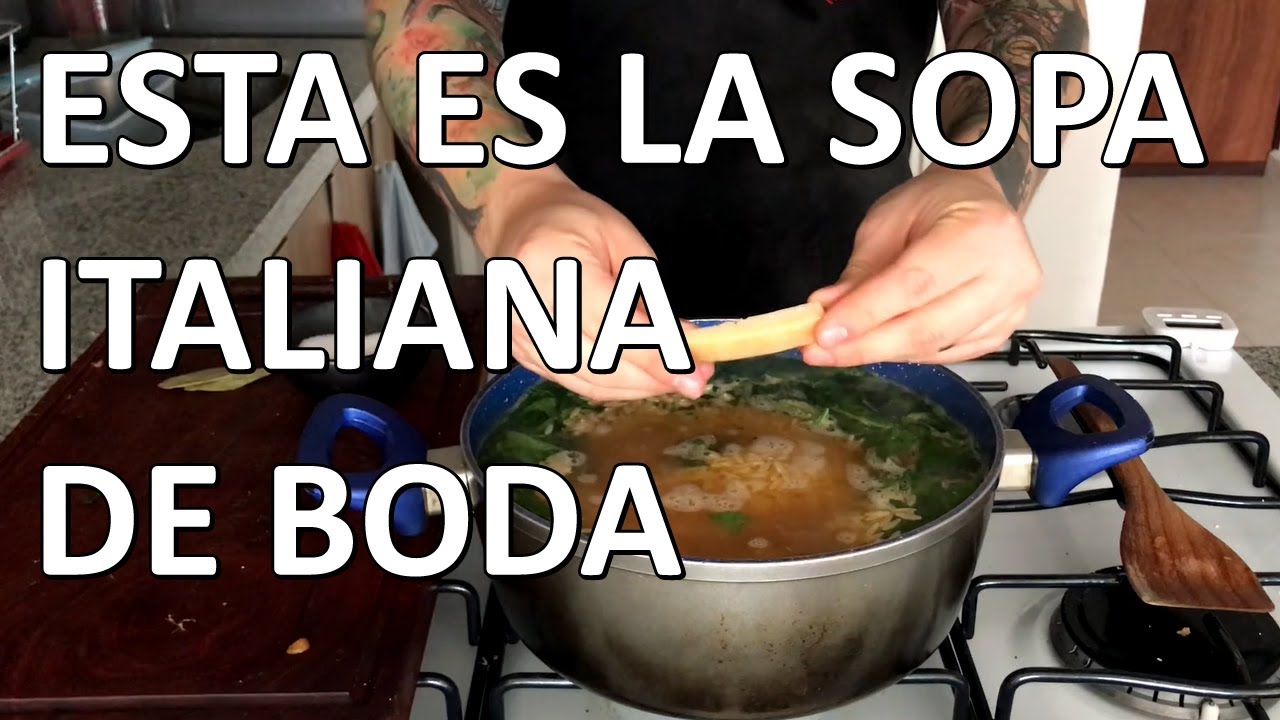 Sopa Italiana de Bodas Receta Fácil y Casera #cocinaitaliana #comidaitaliana #sopa