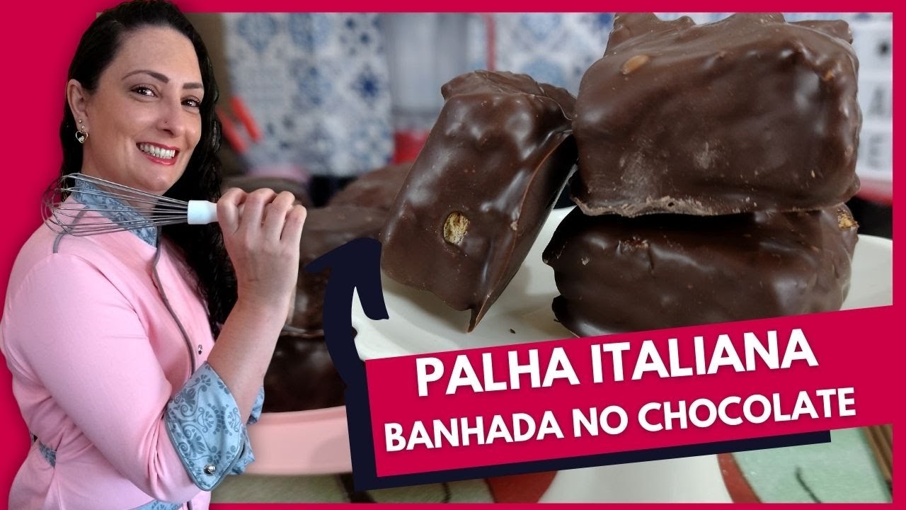 COMO FAZER PALHA ITALIANA BANHADA NO CHOCOLATE I A melhor receita de palha italiana de chocolate
