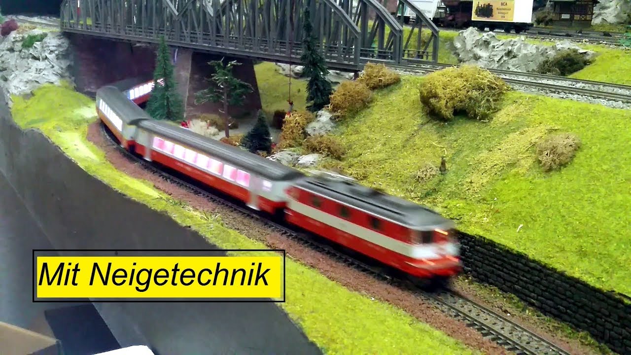 SBB Swiss Express mit HAG RE 4/4 II + Liliput EW-III + Neigetechnik 8-Wagen-Zug und Hammersound