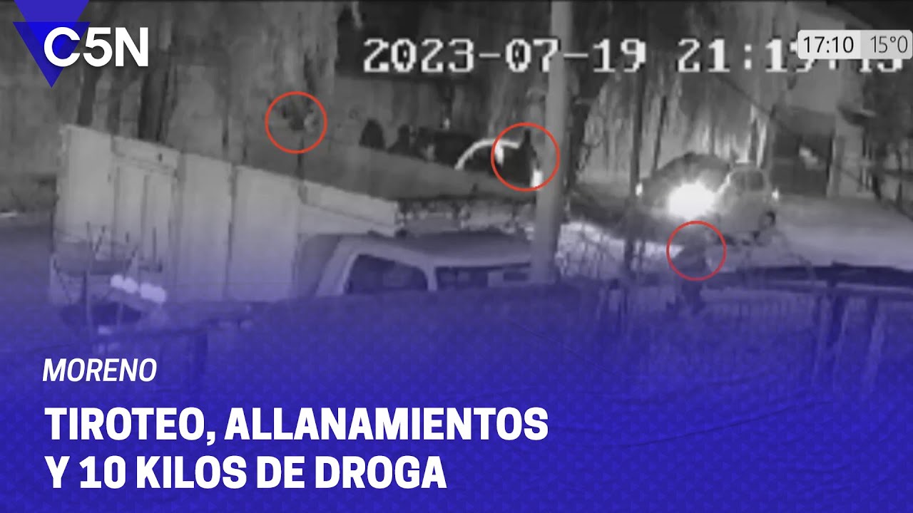 MORENO: TIROTEO entre BANDAS NARCO, ALLANAMIENTO y 10 KILOS de DROGA