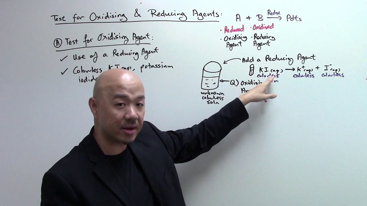 O-Level Chemistry . IP Chemistry: Test for Oxidising and Reducing Agents in Redox Reactions