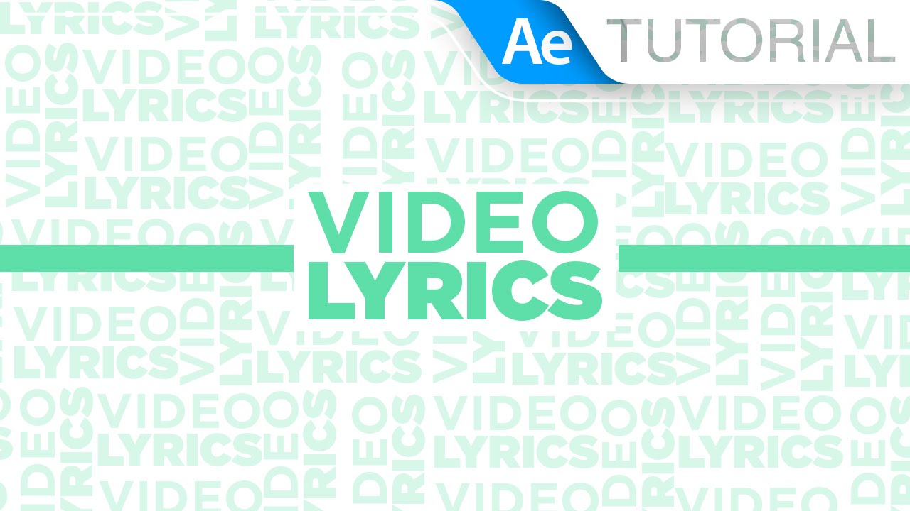 Video Lyrics - Tutorial After Effects