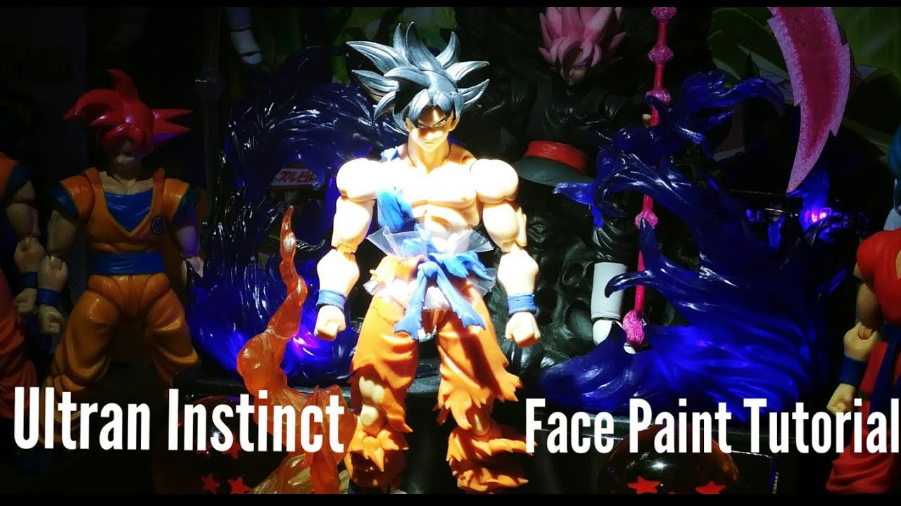 S.H Figuarts Ultra Instinct Goku Custom Face Paint Tutorial Music Remixed and Prod by Musicality