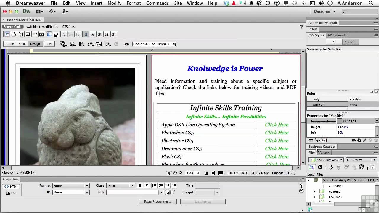 Dreamweaver CS6 Tutorial | Whats New in Dreamweaver CS6 | InfiniteSkills