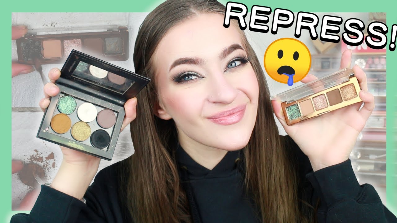 REPRESSING AND FRANKENING MY MAKEUP!! (satisfying and relaxing!)