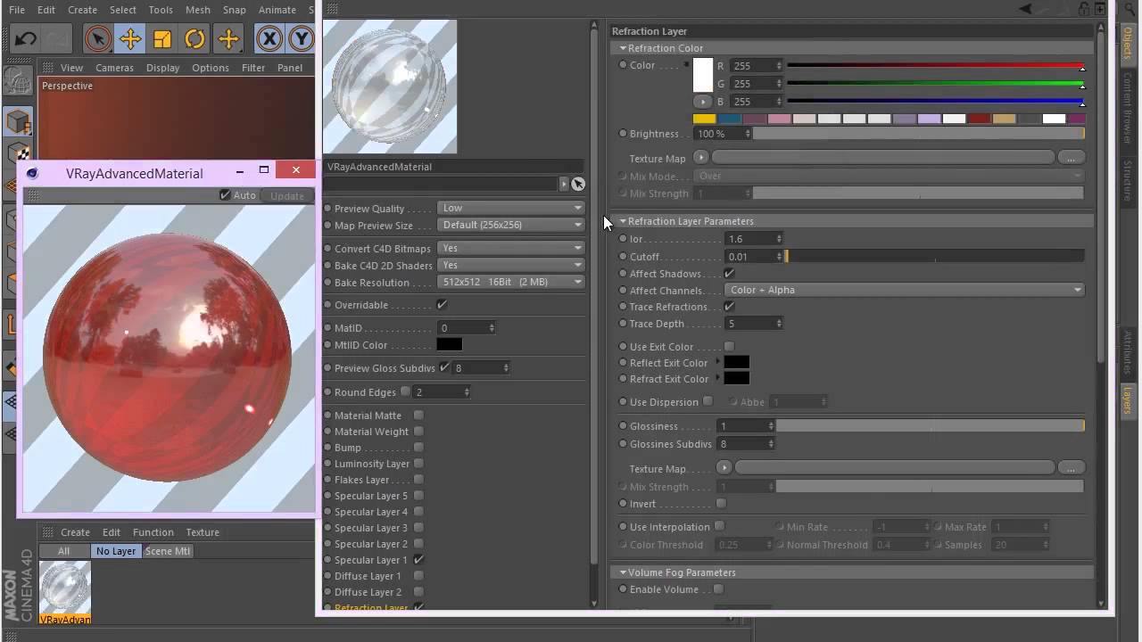Tutorial No.11 : Introduction to Vray advanced material in Cinema 4d