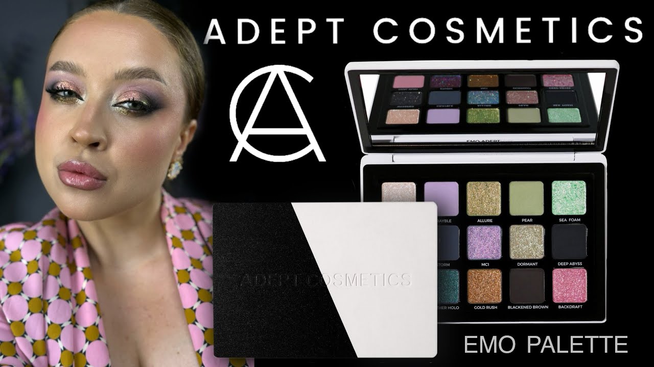 ADEPT EMO || Подробный обзор палетки теней от инди бренда Adept Cosmetics || 9 макияжей || Свотчи