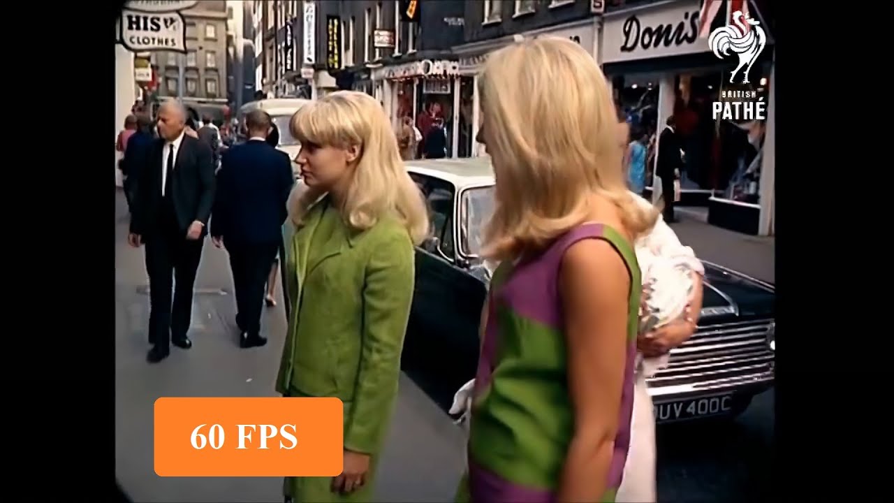 [60fps] London Street Scenes, 1967