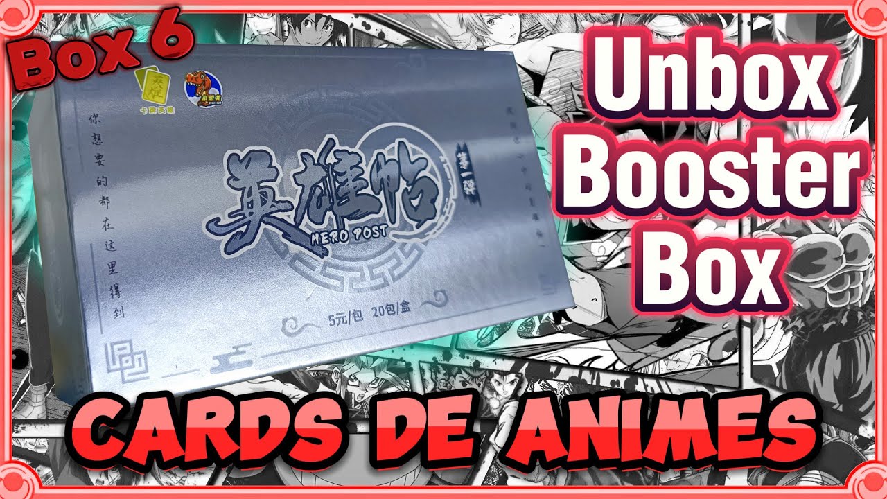 Veio ultra rara!!! Box 6 - cards de Animes "Hero Post " 