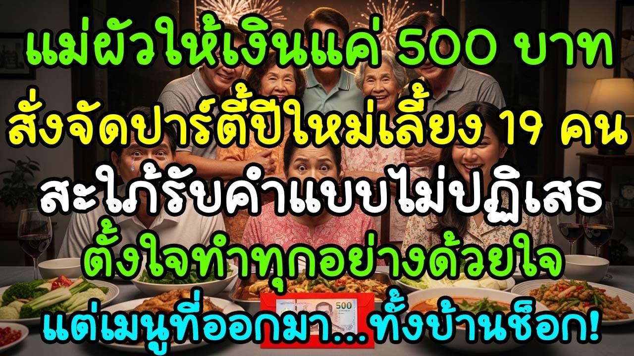 แม่ผัวให้เงิน 500 บาท จัดปาร์ตี้ปีใหม่ 19 คน สะใภ้รับคำ แต่เมนูที่เสิร์ฟทำให้ทุกคน...