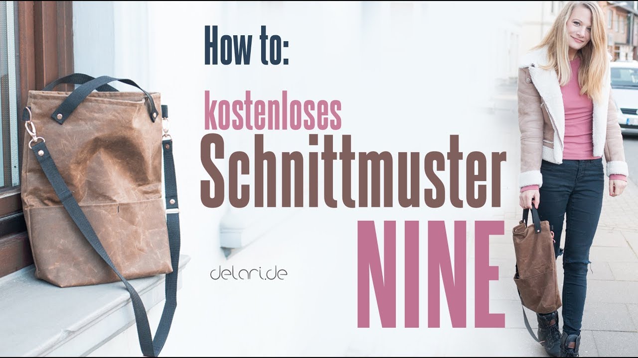 Delari X Snaply - kostenloses Schnittmuster Nine - Shopper aus Oilskin nähen