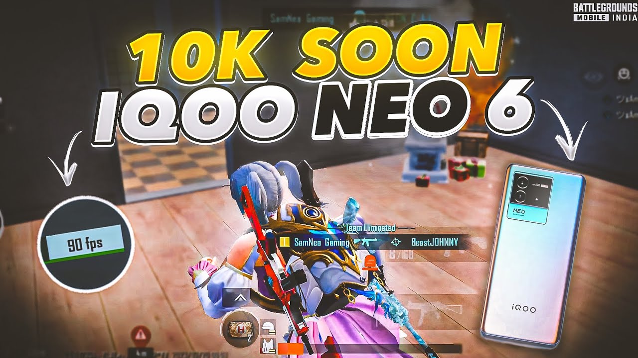 10k SOON 😍 20 + KILLS  IQOO NEO 6 SMOOTH + 90 FPS PUBG / BGMI TEST 2023⚡ HANDCAM GAMEPLAY iqoo neo 6