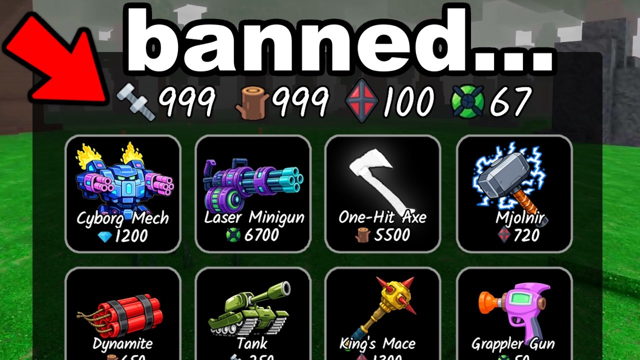 99 Nights But You Can CRAFT BANNED WEAPONS!