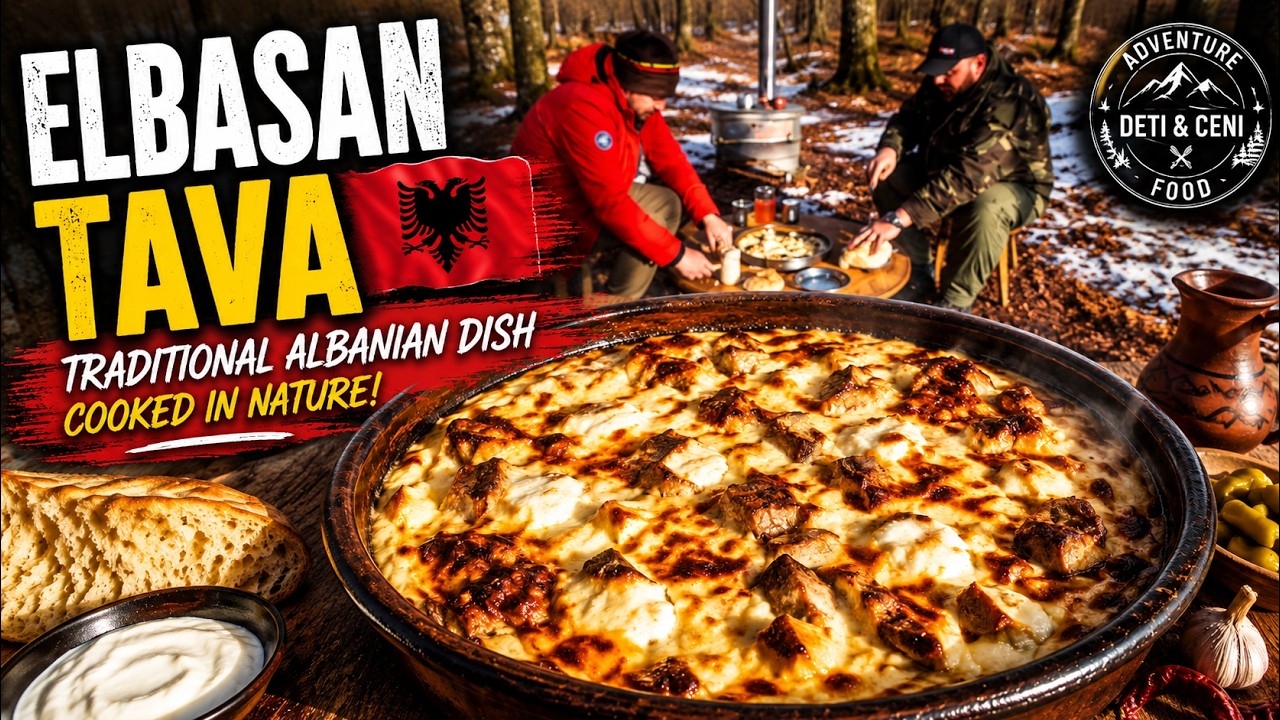 Elbasan Tava in Nature – Traditional Albanian Dish Cooked Outdoors