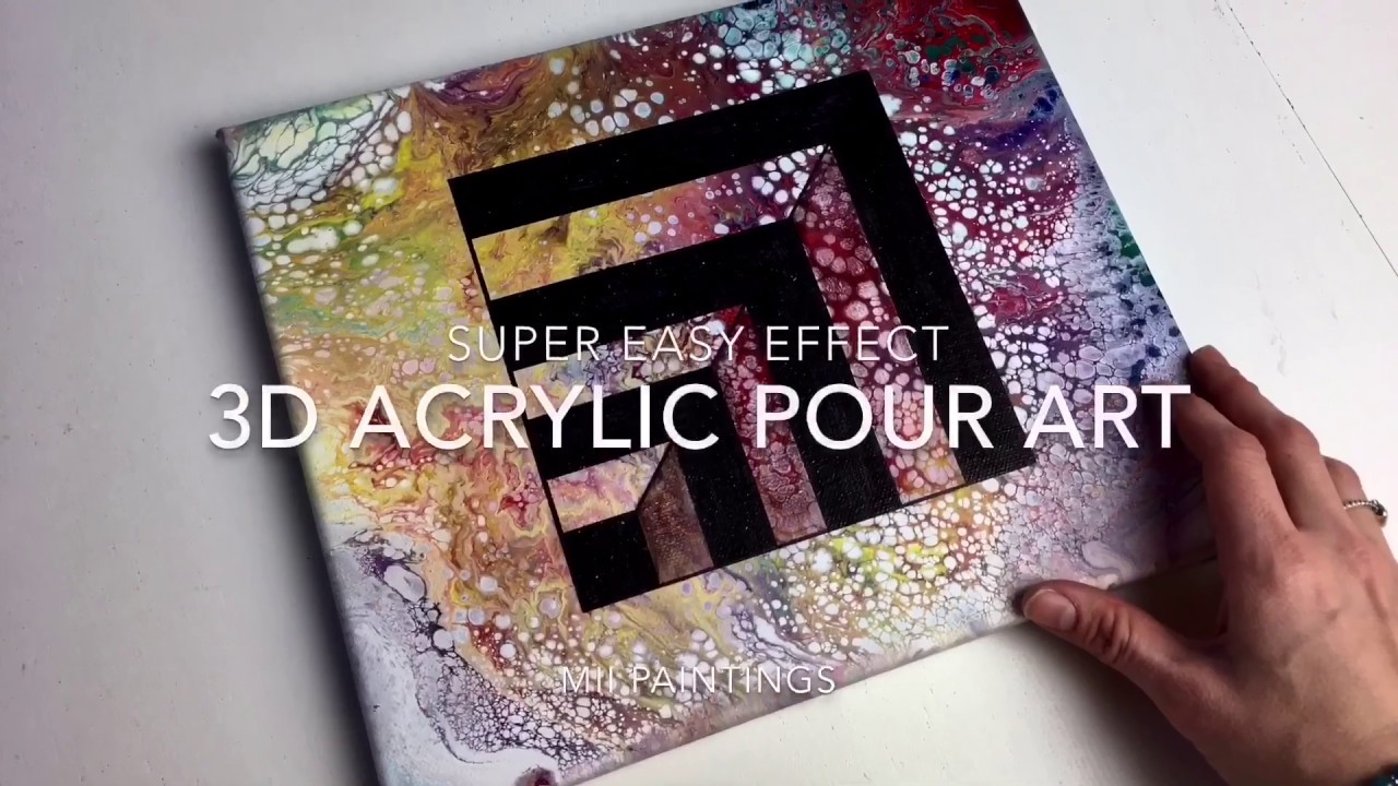 #049 Super easy 3d acrylic pour with hole