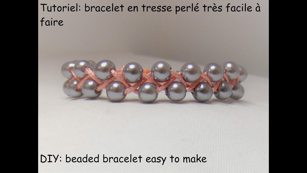 Tutoriel: bracelet en tresse perlé, très facile à faire (DIY: beaded bracelet easy to make)