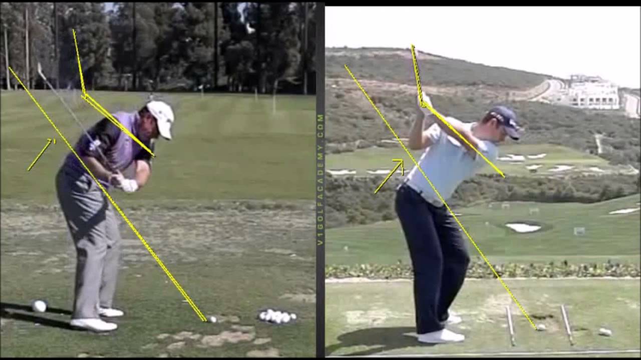 Golf - Flatten the Downswing Plane - Justin Rose, Charlie Hoffman, Lee Westwood.