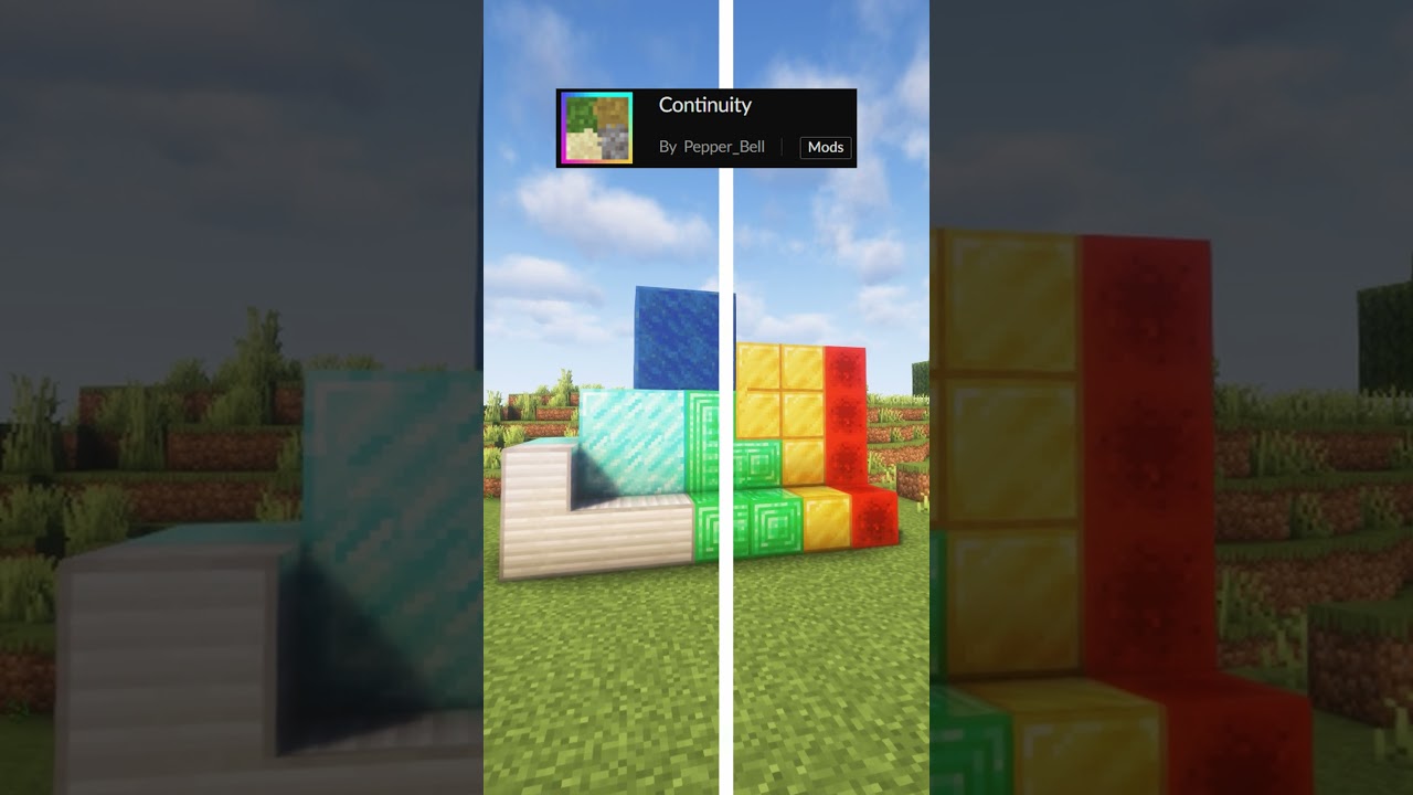 Minecraft BEST Continuity Mod Texture Packs #shorts #minecraft