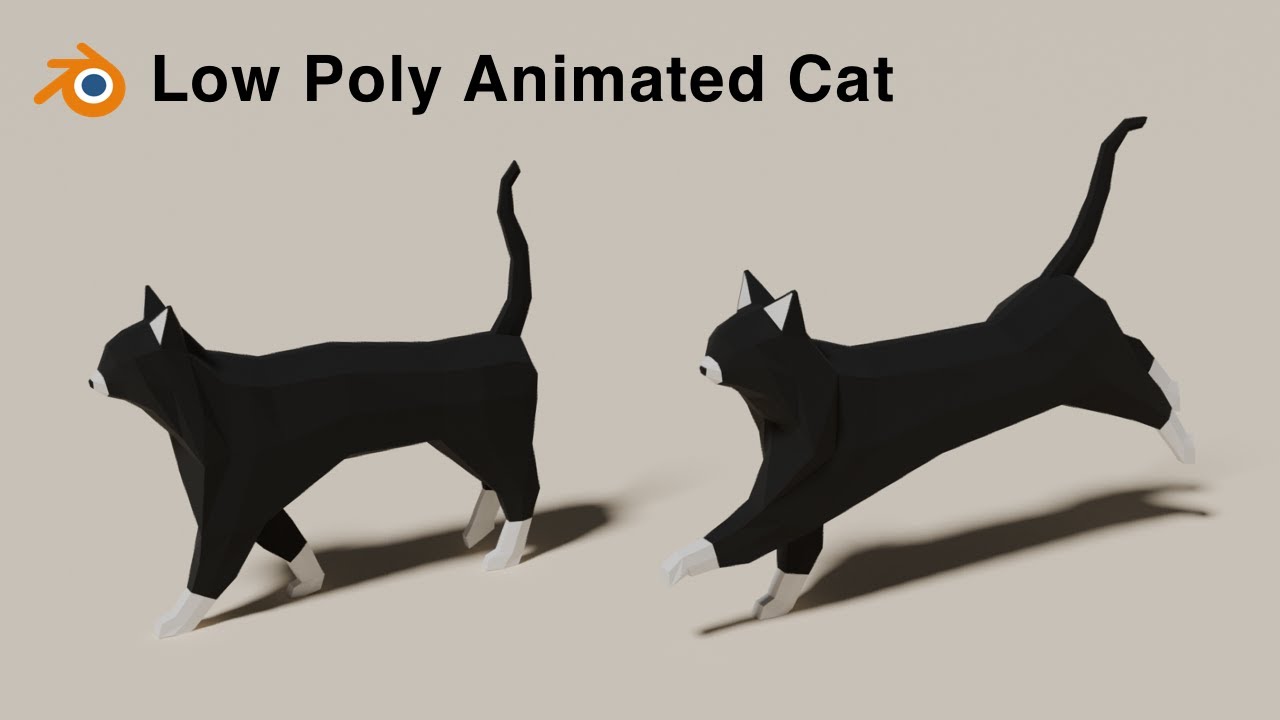 Creating a Low Poly Animated Cat in Blender | Walk and Run Animation