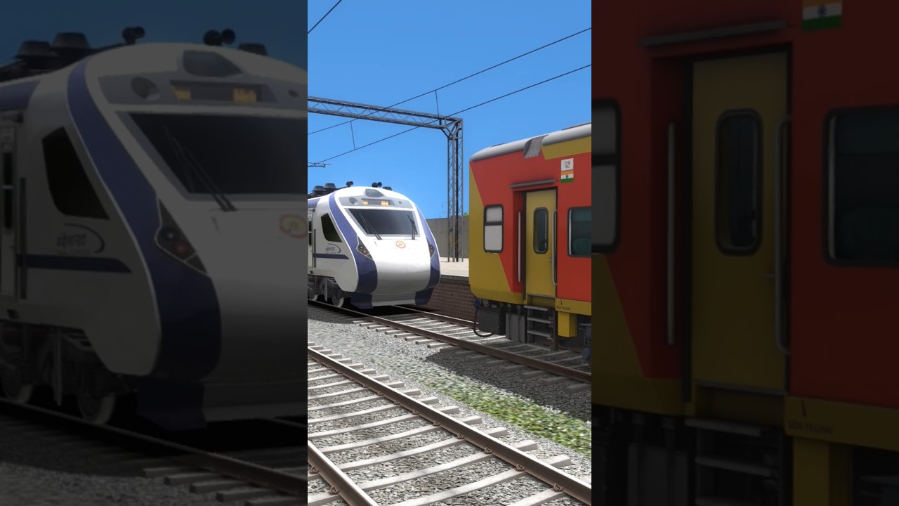ICF Vande Bharat Coupling LHB TRAIN | BUMPY RAILROAD | Train Simulator | Train Games | Train Videos